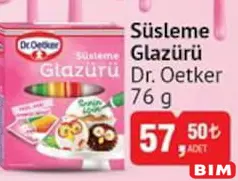 DR. OETKER SÜSLEME GLAZÜRÜ 76 G DR. OETKER SÜSLEME GLAZÜRÜ 76 G